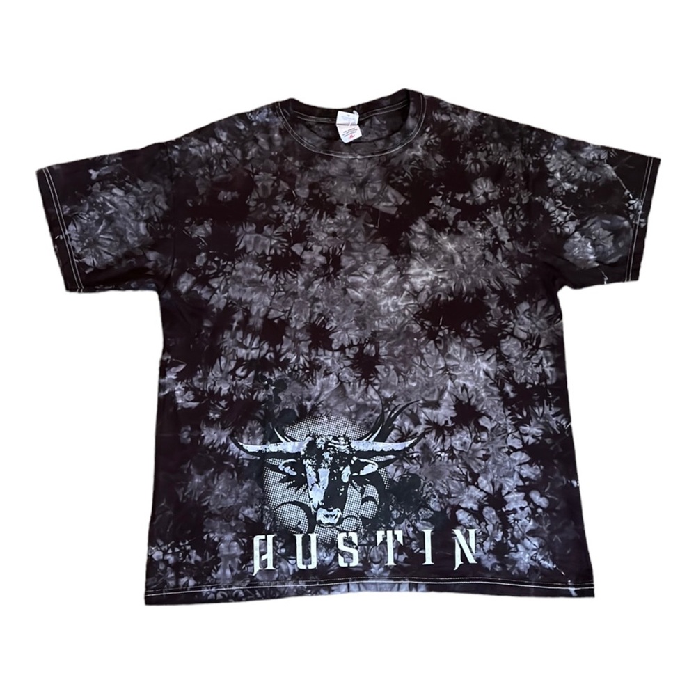 ANVIL BLACK TIE DYE GRAPHIC TEE